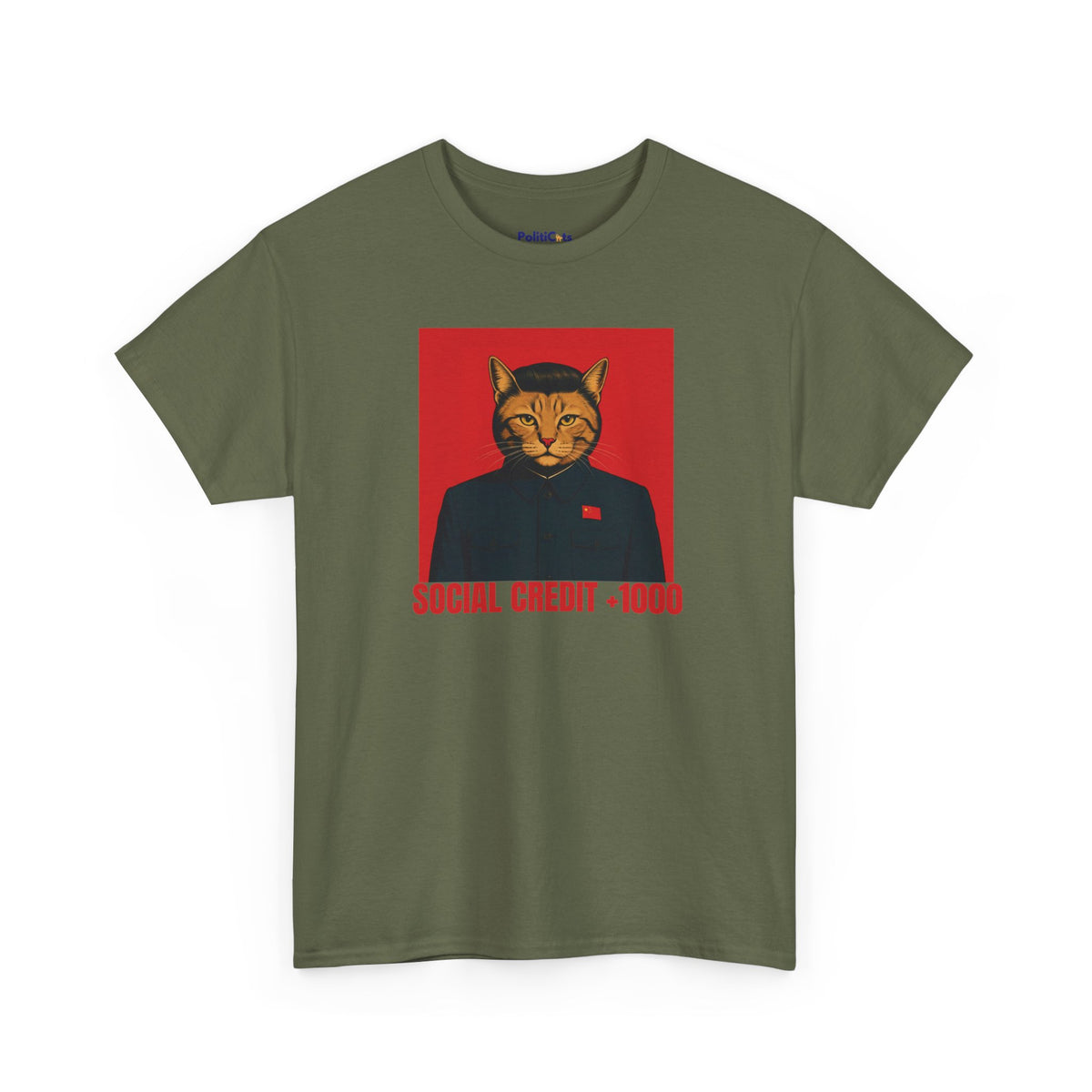 Social Credit +1000 Cat T-Shirt | POLITICATS