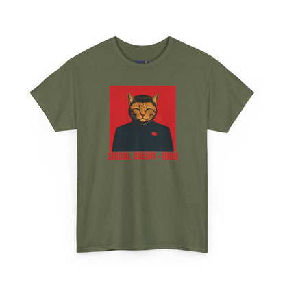 Social Credit +1000 Cat T-Shirt | POLITICATS