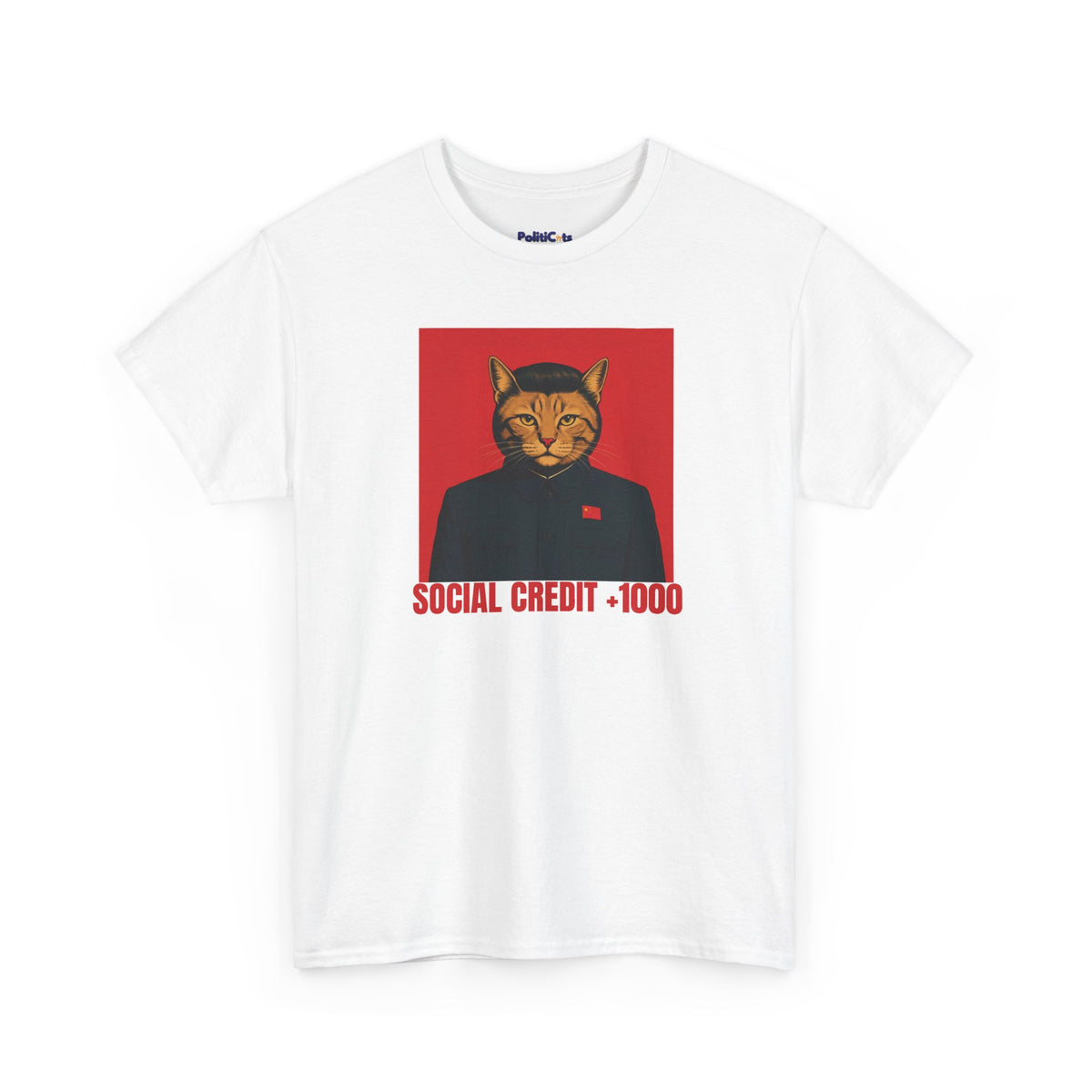Social Credit +1000 Cat T-Shirt | POLITICATS