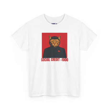 Social Credit +1000 Cat T-Shirt | POLITICATS