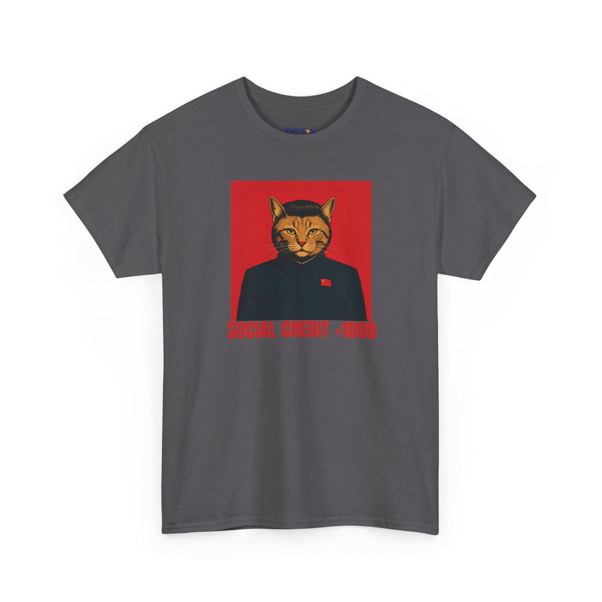 Social Credit +1000 Cat T-Shirt | POLITICATS