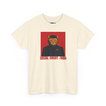 Social Credit +1000 Cat T-Shirt | POLITICATS