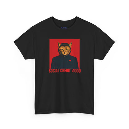 Social Credit +1000 Cat T-Shirt | POLITICATS